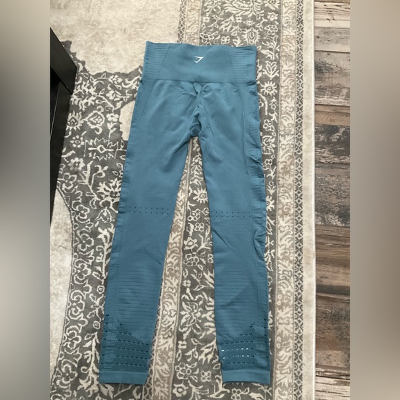 Gymshark Teal Seamless Leggings Small - Picture 3 of 4